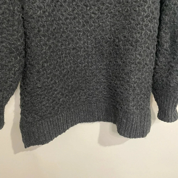 Anthropologie Bia Mock Neck Alpaca Blend Tunic Sweater in Carbon - Picture 8 of 11